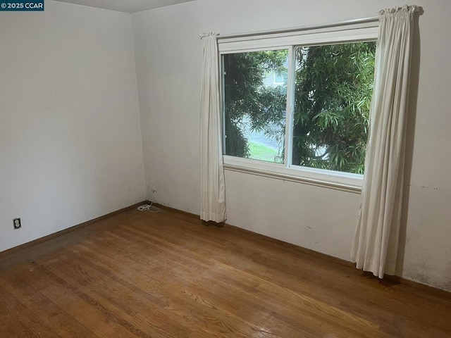 empty room with wood-type flooring