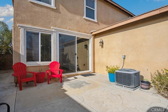 view of patio featuring central AC