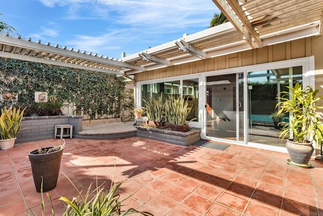 view of patio with a pergola