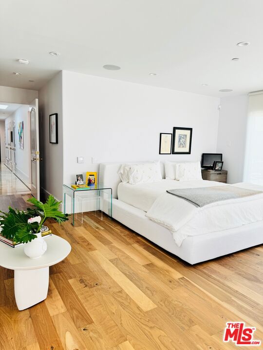 living room with hardwood / wood-style flooring