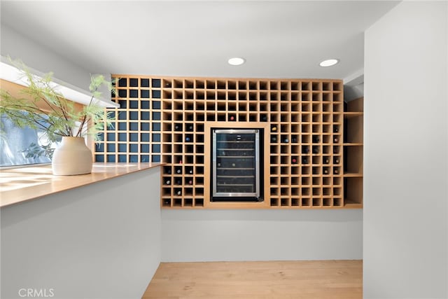 wine room featuring hardwood / wood-style flooring