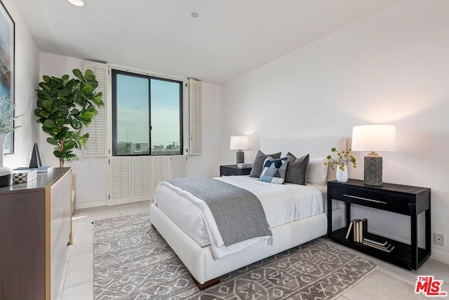 view of tiled bedroom