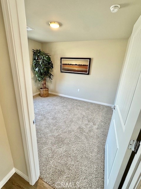 interior space featuring carpet flooring