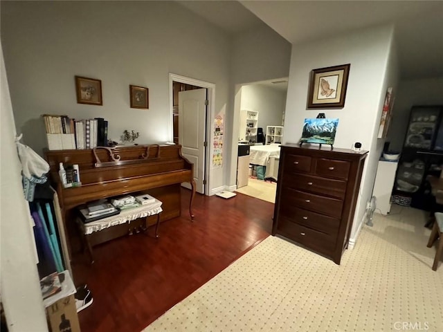 misc room with light hardwood / wood-style flooring