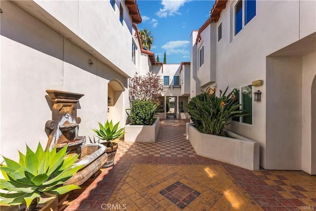 view of community featuring a patio