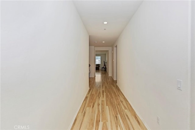 hall featuring light hardwood / wood-style floors