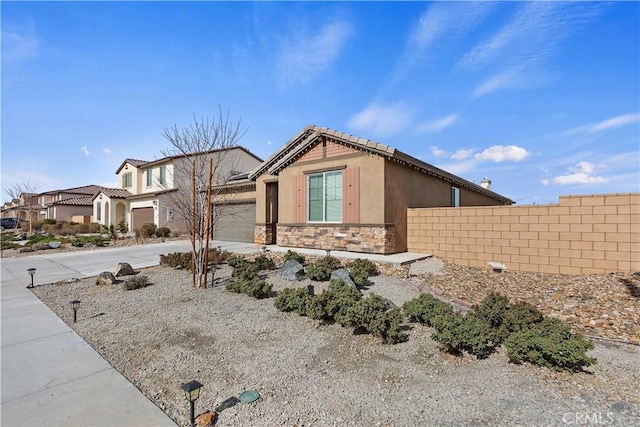 view of home's exterior with a garage