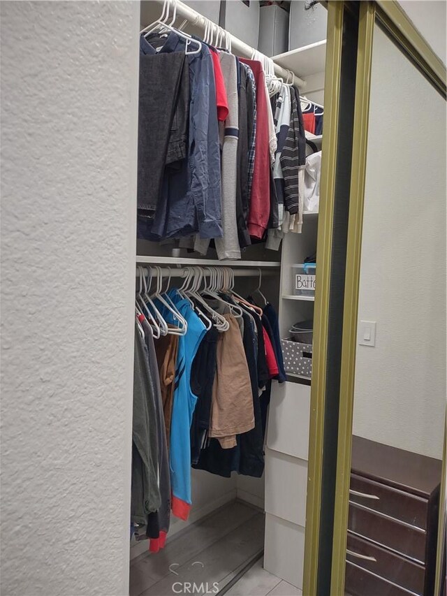 view of walk in closet