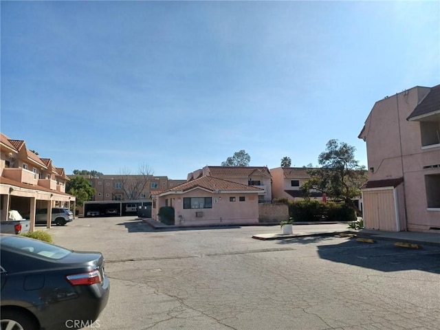 view of street featuring a residential view