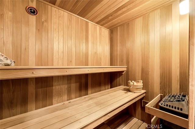 22544 N Summit Ridge Cir, Chatsworth, CA 91311 - relaxing sauna / steam room featuring wooden walls and wooden ceiling