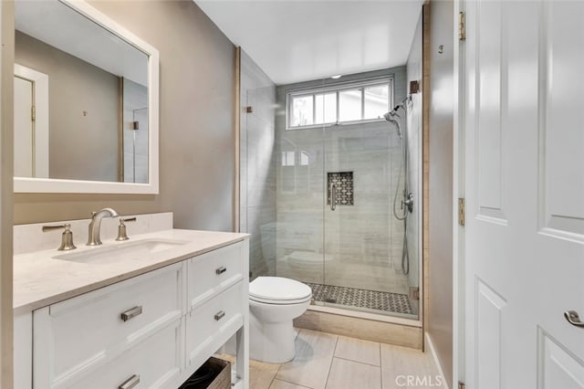 22544 N Summit Ridge Cir, Chatsworth, CA 91311 - bathroom with a stall shower and vanity