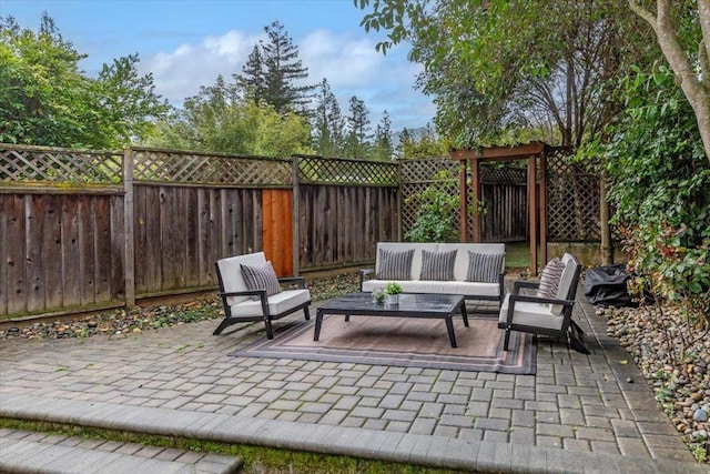 view of patio / terrace featuring outdoor lounge area