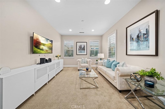 view of carpeted living room