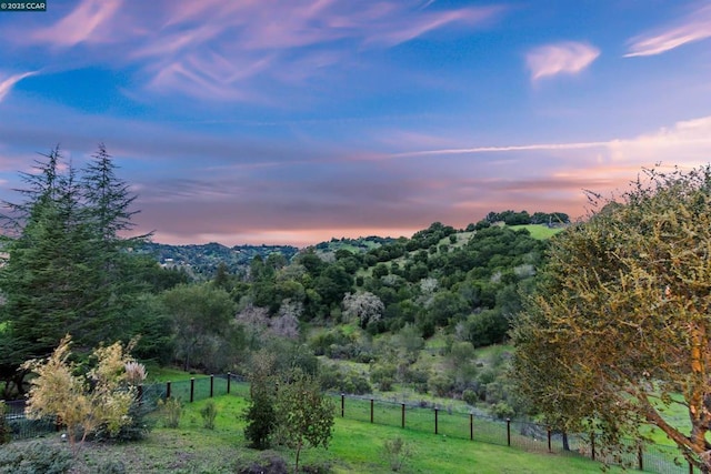 property view of mountains featuring a rural view