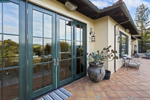 exterior space featuring french doors and a patio