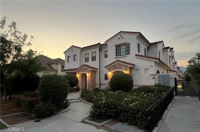 view of mediterranean / spanish house