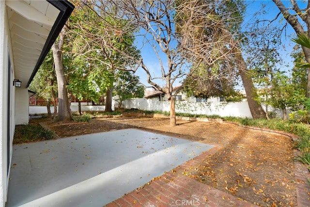 view of yard with a patio