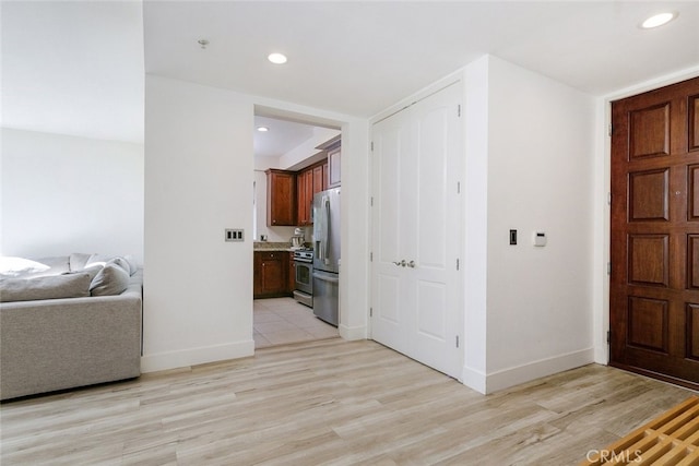 foyer featuring light hardwood / wood-style flooring