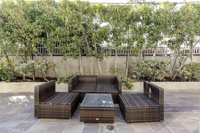 1023 Wilcox Ave Unit 102, Los Angeles, CA 90038 - view of patio featuring outdoor lounge area