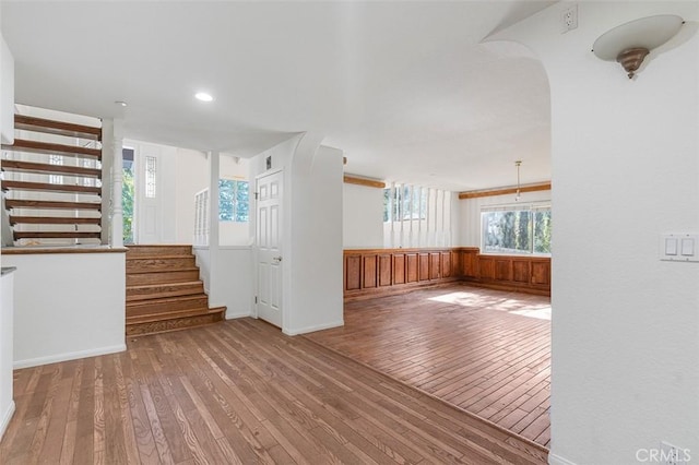 interior space featuring hardwood / wood-style flooring