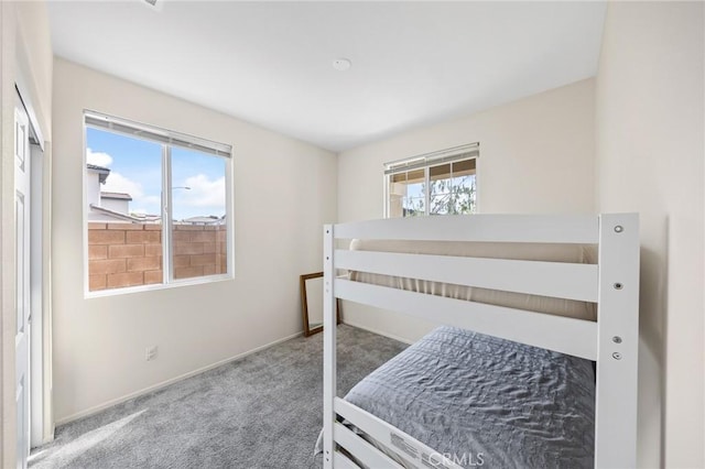 view of carpeted bedroom