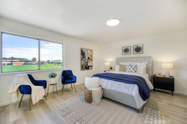 bedroom featuring light hardwood / wood-style flooring