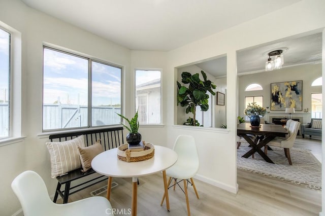 interior space featuring light hardwood / wood-style floors