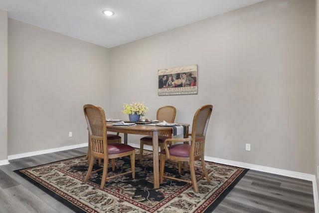 dining room featuring dark hardwood / wood-style floors