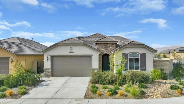 view of front of home featuring a garage