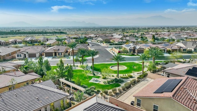 bird's eye view featuring a mountain view