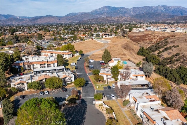 bird's eye view featuring a mountain view