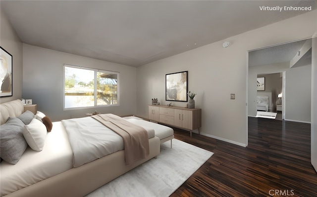 35172 Mesa Grande Dr, Calimesa, CA 92320 - bedroom with dark wood-style flooring and baseboards