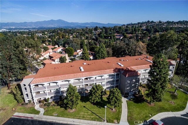 aerial view featuring a mountain view