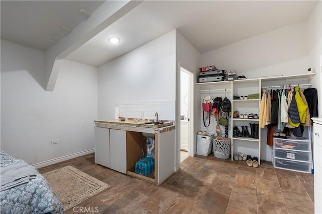 spacious closet with sink