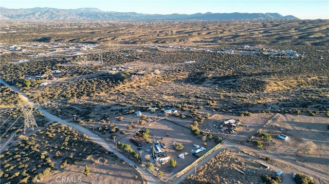 bird's eye view with a mountain view