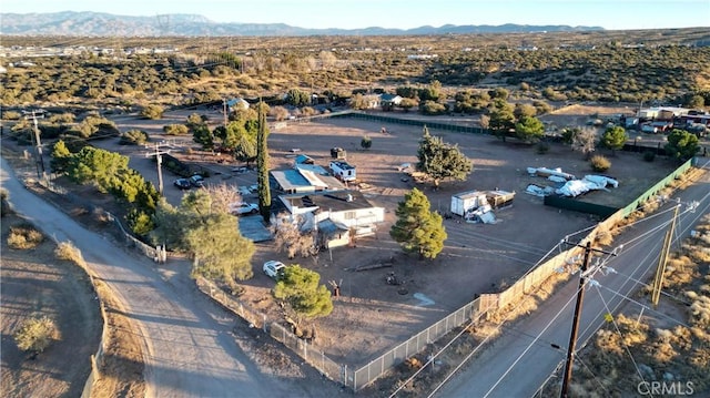 bird's eye view featuring a mountain view