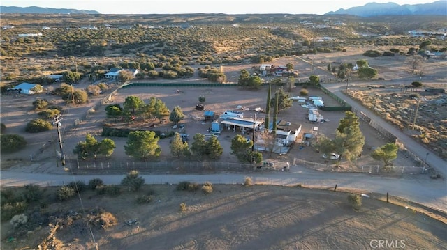 bird's eye view featuring a mountain view