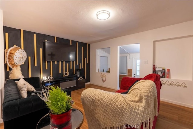 living room featuring hardwood / wood-style flooring