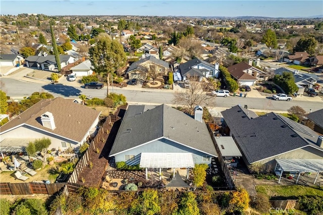 bird's eye view featuring a residential view