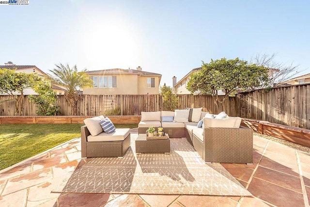 view of patio / terrace with an outdoor hangout area