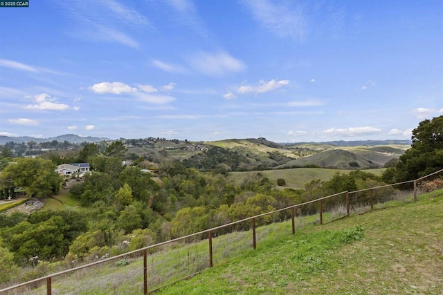 property view of mountains featuring a rural view