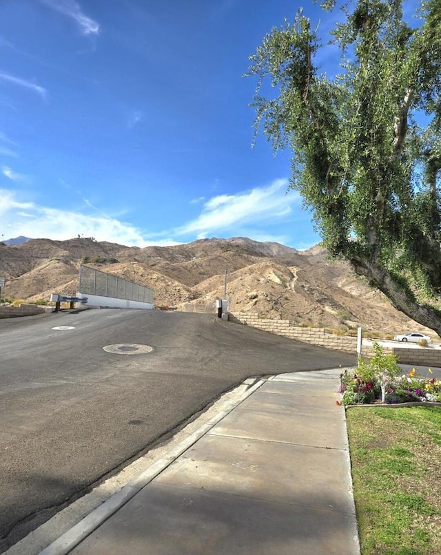 view of street featuring a mountain view