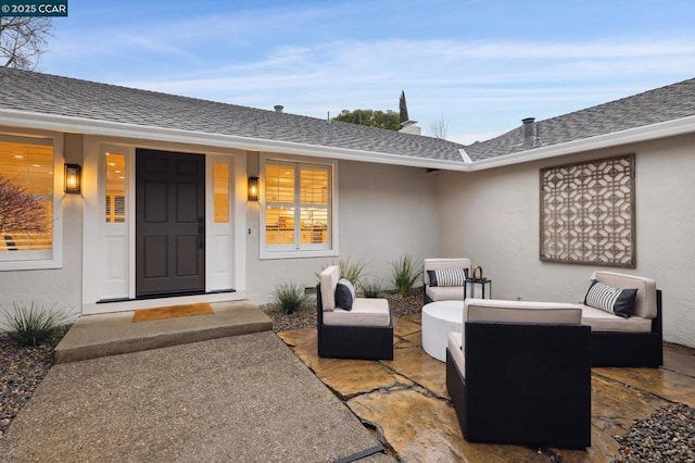 view of patio / terrace featuring an outdoor living space