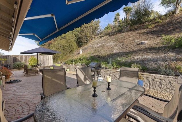 view of patio with grilling area