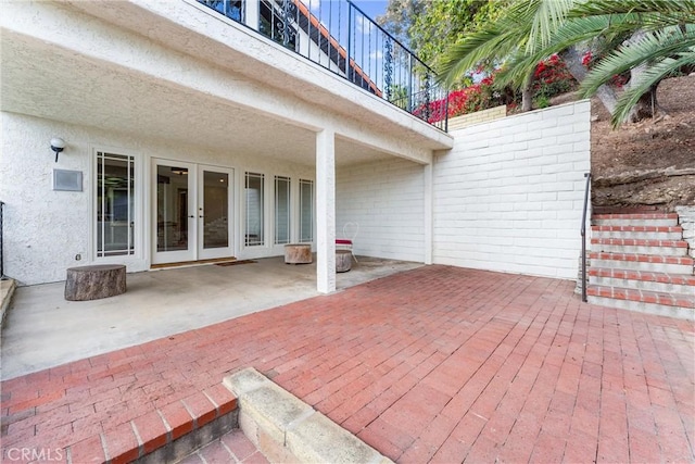 view of patio with french doors