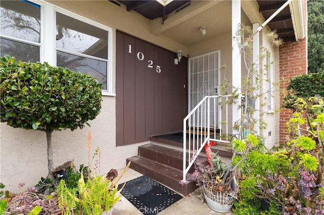 view of doorway to property