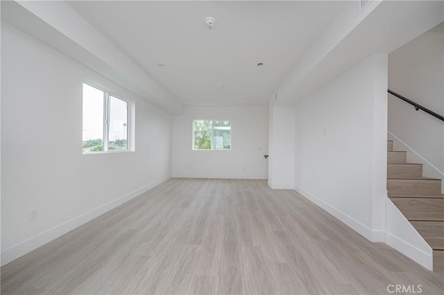 interior space with light wood-type flooring