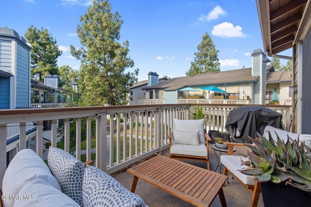 balcony featuring grilling area