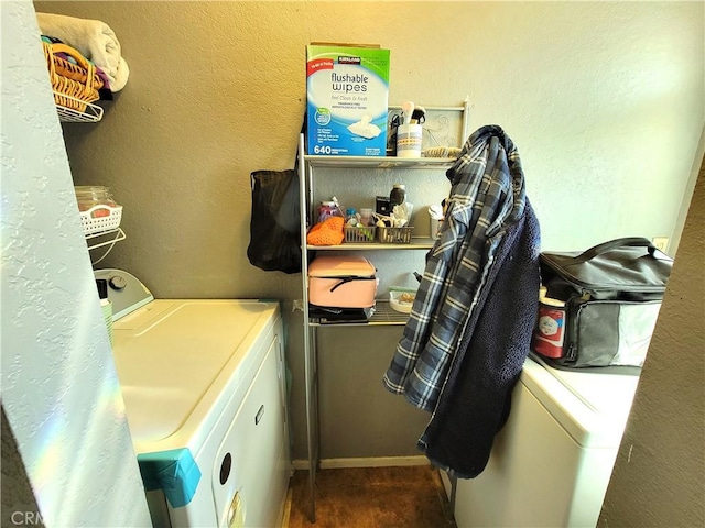 laundry area with washer and clothes dryer