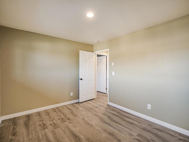 empty room featuring light hardwood / wood-style flooring